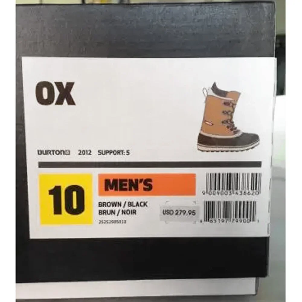 NEW $280 Burton OX Snowboard Boots! Size US 8 or US 10 Brown